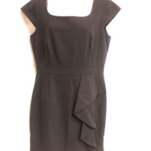 Black Calvin Klein square neck dress size 12